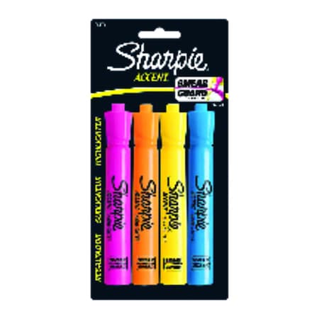 Sharpie Accent Neon Color Assorted Fine Tip Highlighter , 4PK